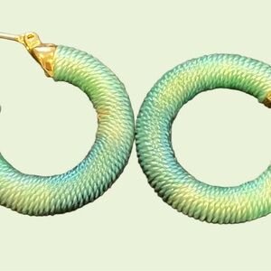 Cool Green Fabric Covered Hoops